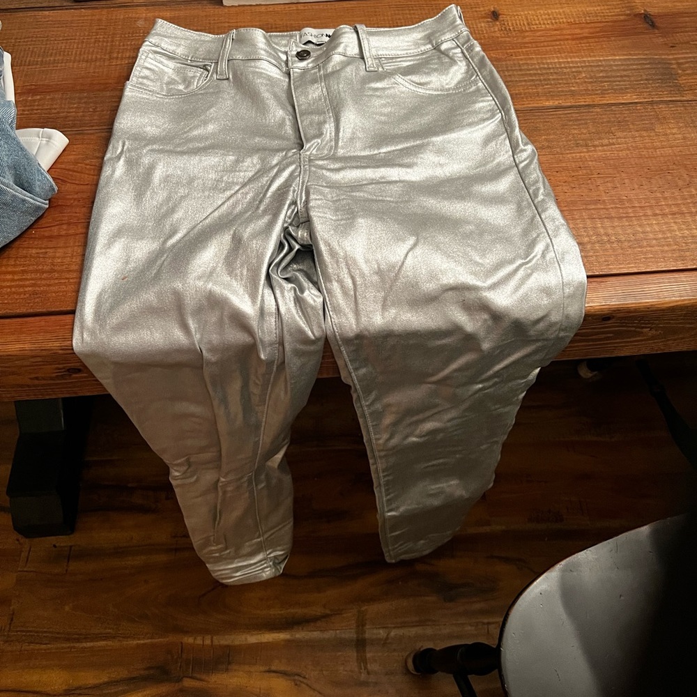 Brand new never worn silver jeans